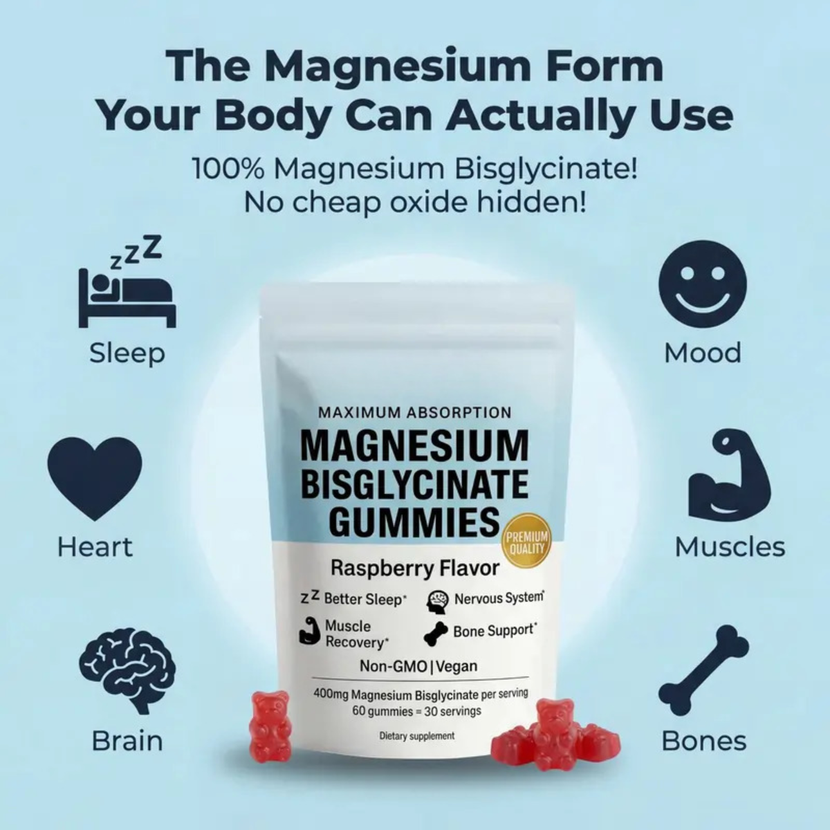 Peak  Magnesium Bisglycinate Gummies
